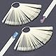 Hedmedum 100 PCS False Nail Art Tipps Nagel Display Sticks Polish Gel Salon Display mit Metall Split Ring Farbmuster Sticks Gel Polish Übungswerkzeuge Nail Display （Weiß）