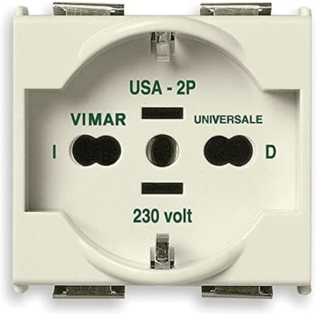 Presa 2P T 16A Universale Vimar Arkè 19210.B Bianco