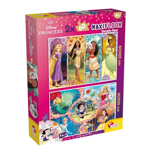 Lisciani - Princesses MaxiFloor - Coffret de 2 Puzzles - Dès 4 Ans