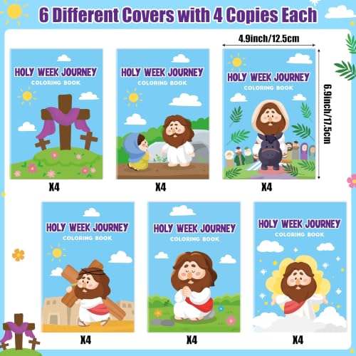 Image of Bulk Easter Coloring Books,24Pcs Holy Week Journey Drawing Booklet for Kids