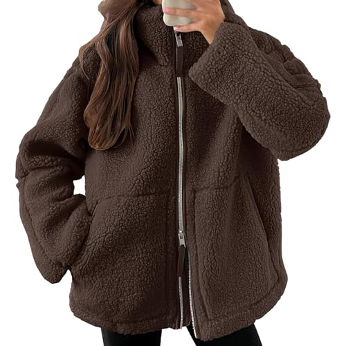 Chaqueta de forro polar para mujer, con cremallera completa, ligera, cálida, con cremallera completa, transpirable, chaqueta de manga larga para mujer, sudadera deportiva al aire libre con bolsillos