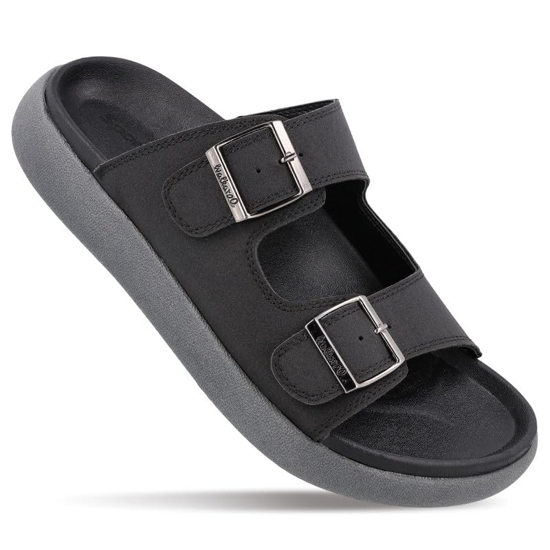 Image of WALKAROO Men's Fashion Slide Sandal with Cushion Sole and Lightweight - WC4487