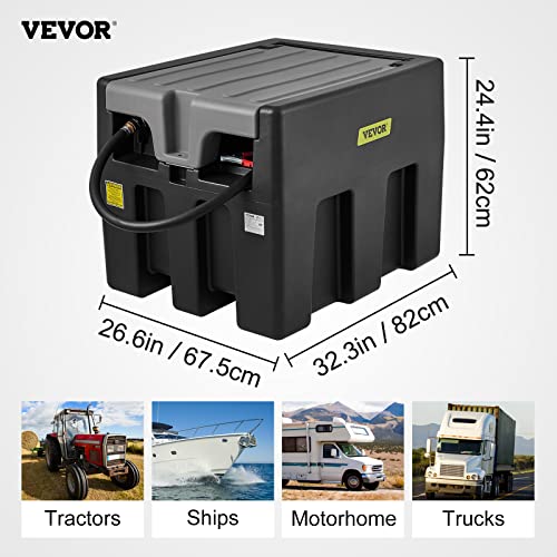 Vevor Portable Diesel Tank, 58 Gallon Capacity & 10 Gpm Flow Rate, Portable Fuel Tank With 12V Electric Transfer Pump And 13.1Ft Rubber Hose thumb #6