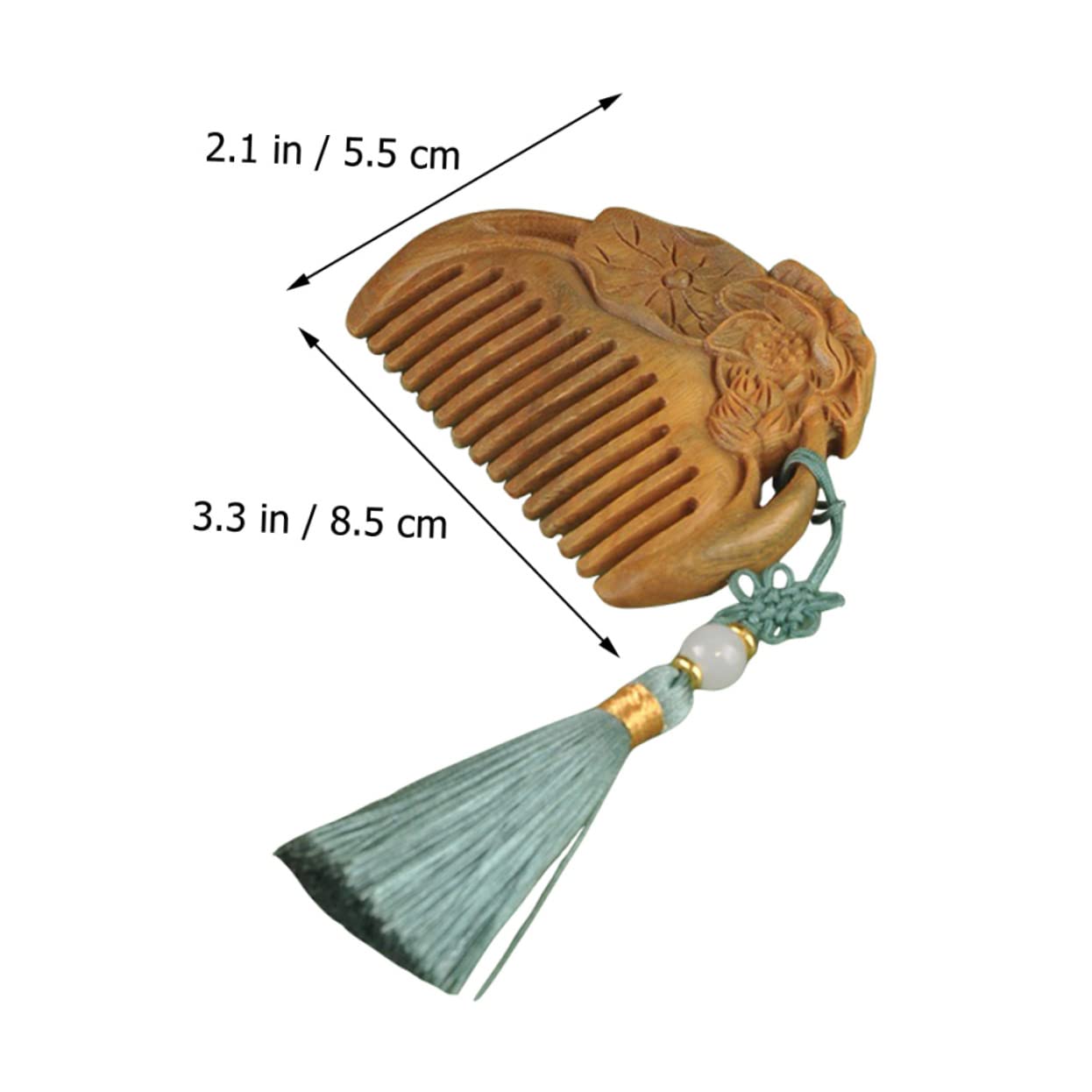LALAFINA 5piezas Cepillo De Madera Con Borlas Elegantes Para Desenredar Cabello Peine Portátil y Antiestático Para Mujeres Hombres