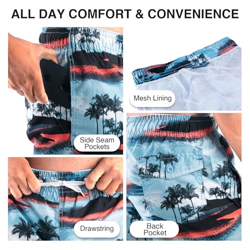 Image of Kanu Surf Men's Big Viper Extended Size Stripe Swim Trunk