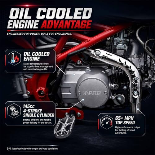 X-PRO 150 Dirt Bike Storm DLX 150 4-Speed Manual Transmission with All Lights, Electric/Kick Start, Big 19"/16" Tires! - Image 2