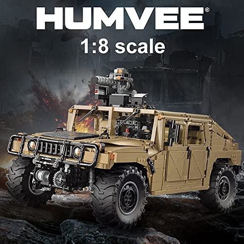 Foomo Cada Master C61036W Humvee Building Blocks Set, 3935Pcs 1:8 2.4G Rc Humvee Suv Off-Road Technik Car Bricks #TOP1