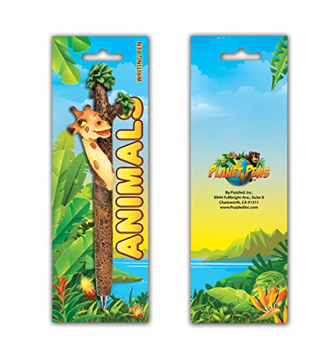 Puzzled Cute Giraffe Planet Pens Resin Ballpoint Writing Pen - Zoo Animals/Animals Collection - 6 Inch - Affordable Gift For Kids And Adults - Item #3692 #TOP3