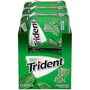 Trident Unwrapped Spearmint Kaugummi, 50-Stück, 6-Pack