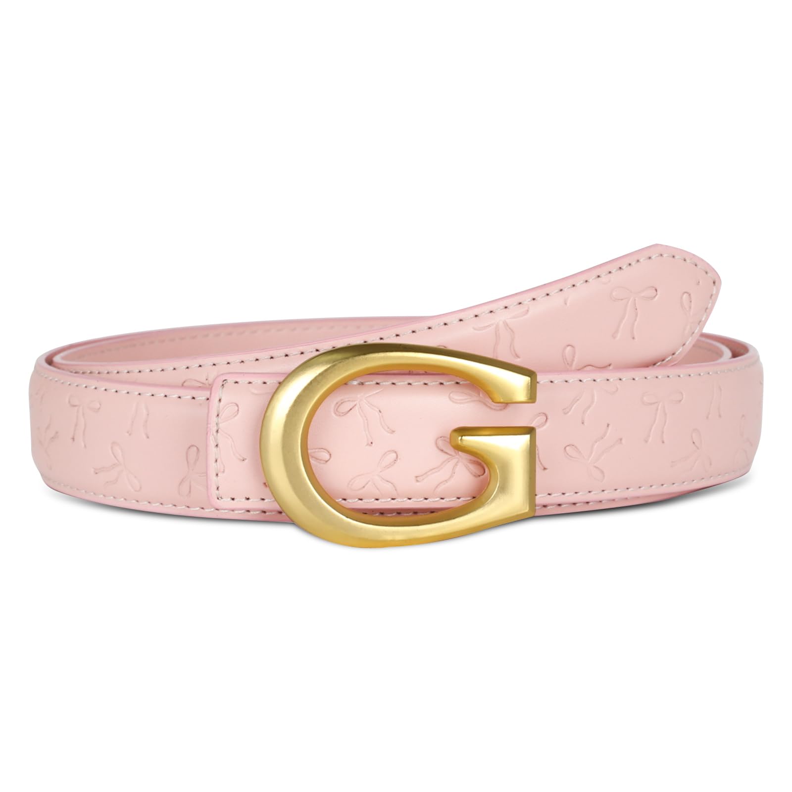 Women's Leather Belt with Buckle - Ideal for Dresses, Jeans, and Coats