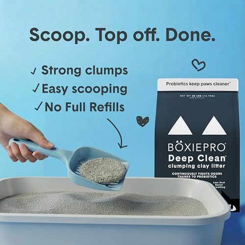 Boxie Probiotic Clumping Cat Litter 40+ Day Odor Control Dust Free 28 lb - 4