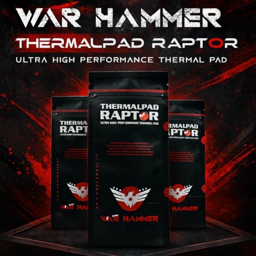 Image of WAR HAMMER Thermal Pad Raptor Ultra High Performance Thermal Pad, 0.5 1.0 1.5 mm Thermal Conductive Silicone Pads with 12.0 W /mk Thermal Conductivity, German Engineered Themalpad (18)