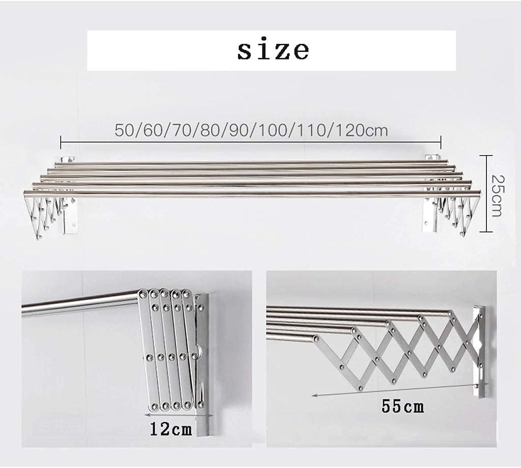 F Space Saving Wall Mounted Folding Clothes Drying Hanger Towel Rack Extendable and Fashionable Star of Light,A-40cm