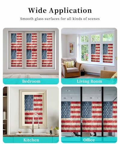 Película de privacidad para ventana bandera USA rojo y azul 29.5x78.7 pulg miniatura 6