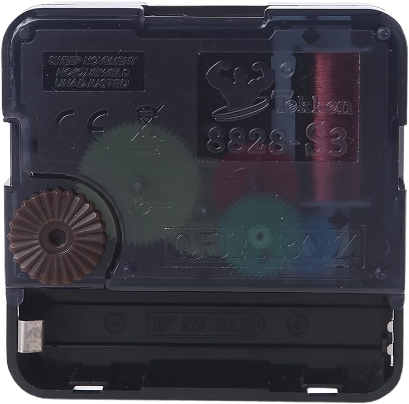 1 Pcs Clock Mechanism, Quartz Movement Replacement, Silent Quartz Wall Movement Mechanism Battery Operated with 20mm/0.79 Inch Shaft Length, 51mm/2.02 Inch Long Hands