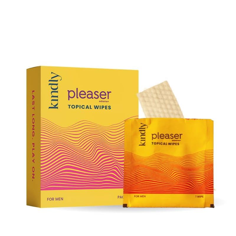 Kiny Health Pleaser Topical Wipes for Men, 100% Topical, Body Safe, Non-Transferable,Pack of 5