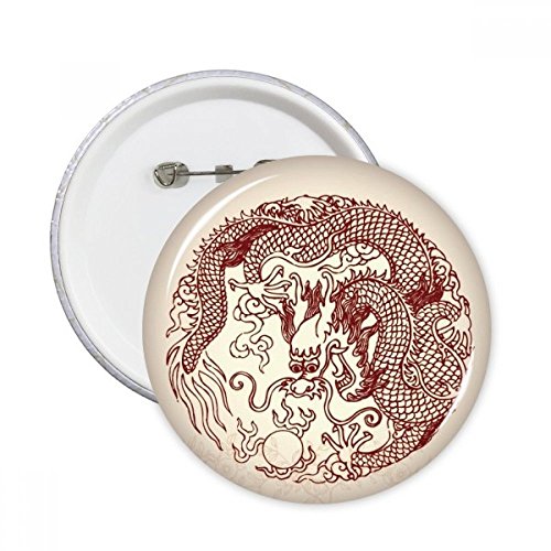 Bouton rond dragon chinois pour masquer l'usure d'un sac ou égayer une tenue trop terne
