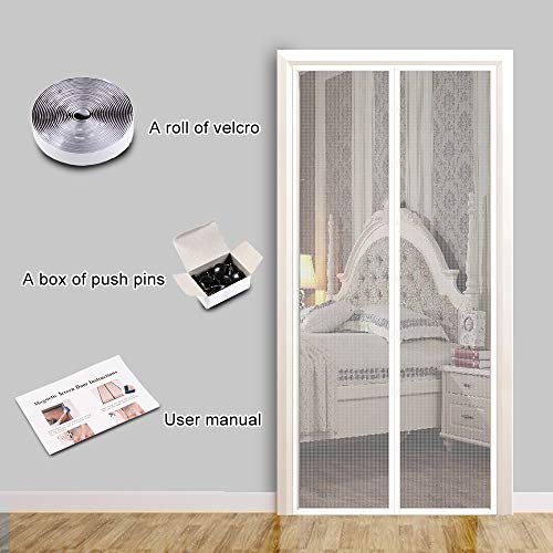 Magnetic Insulated Door Fit Doors Up to 36"x82", IKSTAR EVA Thermal Door Cover for Kitchen, Bedroom, Exterior/Interior/Doors with Draft Stopper, Kids/Pets Walk Through Free and Hands Free Closure - Thumbnail 4