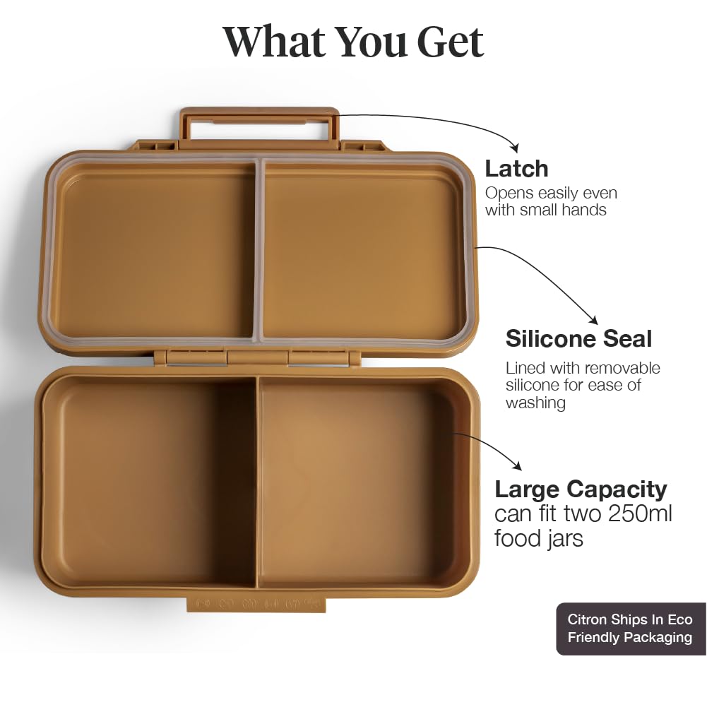 Citron Kids Lunch Box with Compartments 970ml, Premium Strong & Safe Materials BPA & Melamine-Free - Image 2