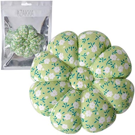 eZAKKA Wrist Pin Cushions Sewing Needle Cushion Holder Band Wearable Pincushions for Sewing Quilting Pins Holder (Green Flower)