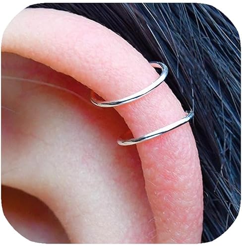 LUCKYJEWUS 925 Sterling Silver Cartilage Helix Tragus Earring Small Huggie Hoop Earrings for Women Piercing Jewelry