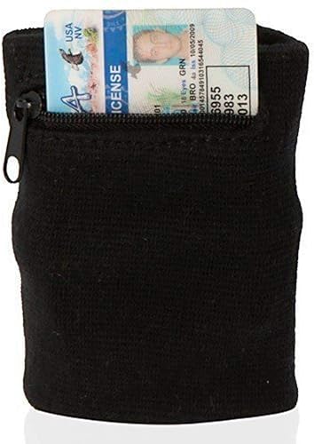 Miniatura 1 de Suddora Bolsa de muñeca con cremallera - Banda para el sudorcartera para llaves, identificación, tarjetas, dinero en efectivo