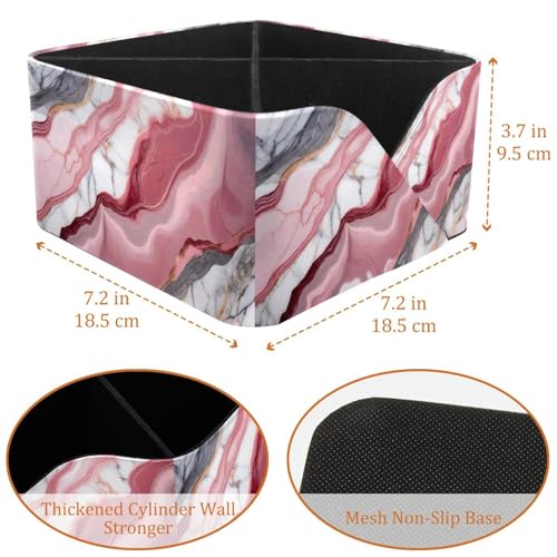 Organiseur de bureau marbre rose à compartiments multifonctions