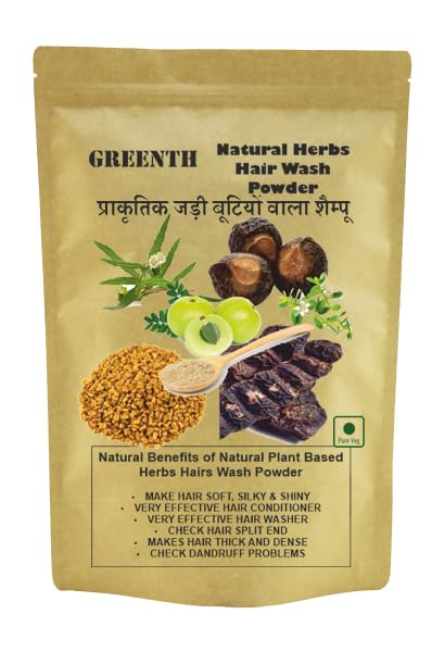 Greenth Natural Care From Nature Organic Hair Shampoo with Amla, Reetha, Shikakai, Bhringraj, Hibiscus, Neem Methi for Hair Wash-image-34