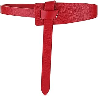 Women's Leather Belt Dress Belt for Jeans Jumpsuit Coat Fashion Tie a Kn...
