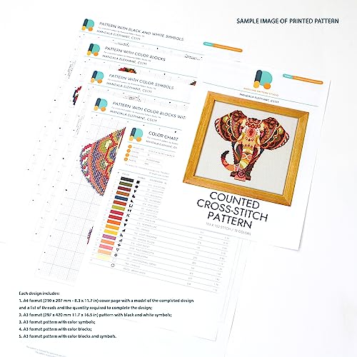 Image of Spiderman K388-0 Counted Cross Stitch KIT. Threads, Needles, 2 Fabrics, Threader, Clippers and 4 Printed Color Patterns. Embroidery Pattern Kit