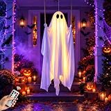 Halloween Deko Outdoor,Geist auf schaukel,Hängende Geister Schaukel