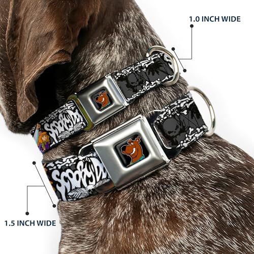 Collier de chien Scooby Doo noir imprimé intégral Buckle Down ajustable - 3