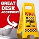 Boxer Mood Swing Schreibtisch Warnschild, Kunststoff, gelb, DK1003, 25x11.8x11.5 cm