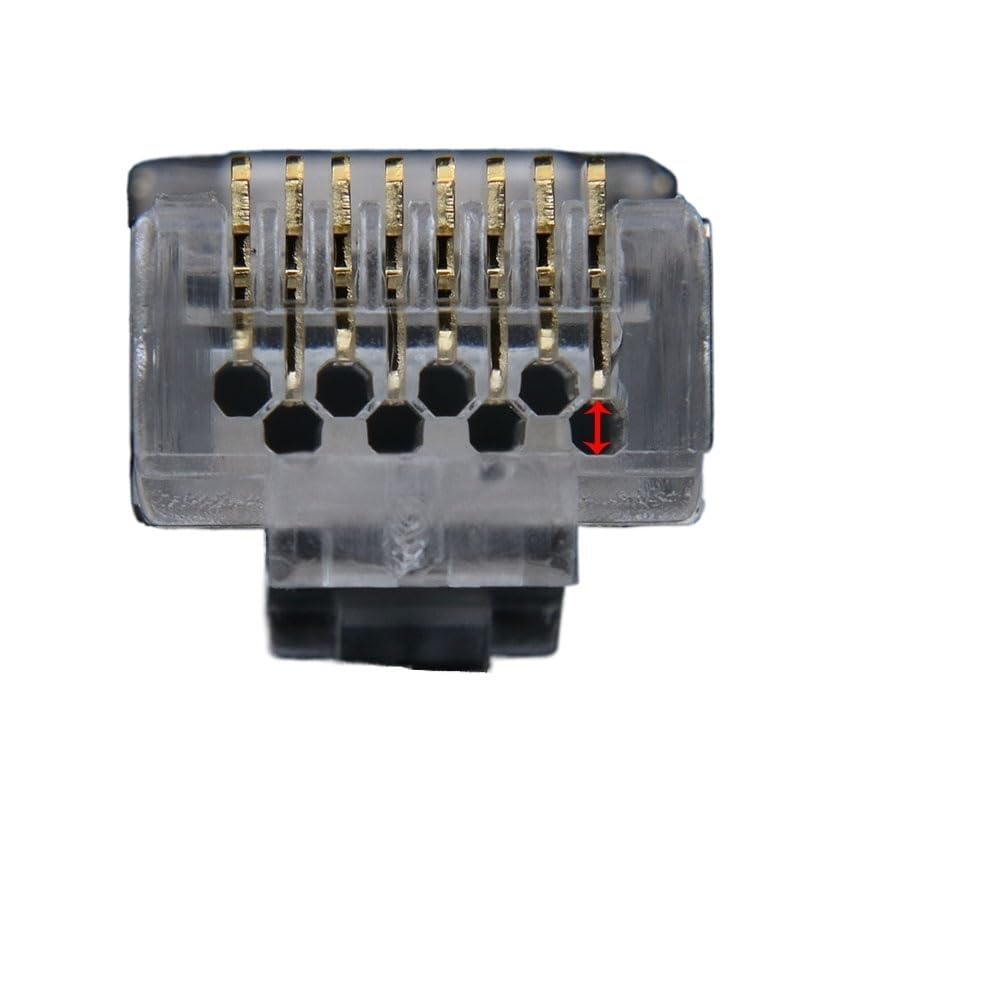 Rj45 cat6 Connector cat5e cat5 SFTP FTP STP ethernet Cable Plug Ends rg45 Network rj cat 6 Metal Shielded 20/50/100pcs(Gold Plated 50U,J)