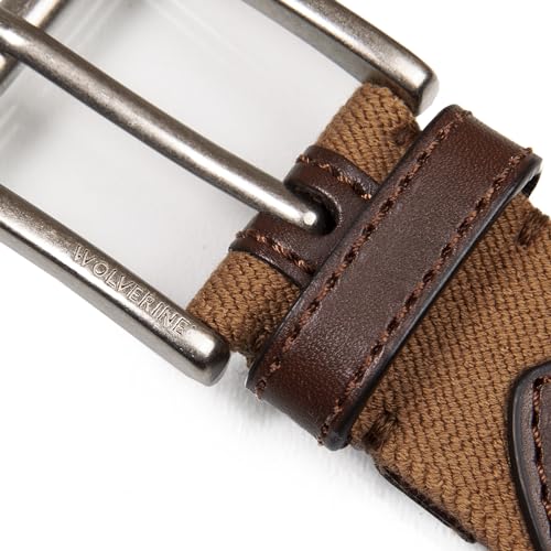 Wolverine Men's Rugged Boot Leather Work Belt - 1.5" Width, Waterproof, Fits Waist 36"-46", Gravel Color
