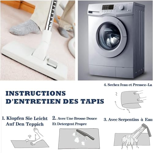 Tapis de salon lavable et antidérapant pour intérieur moderne