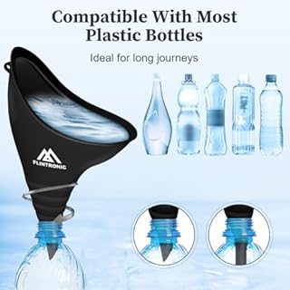 flintronic Female Urination Device, Reusable Silicone Female Urinal, Women Stand to Pee Device with Catheter and Carabiner, for Outdoor Activities, Camping, and Travel