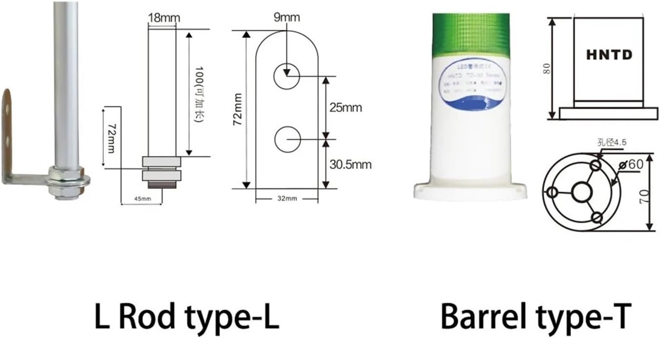 1pcs 24V LED Indicator Light Signal Lamp CNC Machine Working Pilot Warning Lights Buzzer Sinyal Lambası TD50(2Z24)