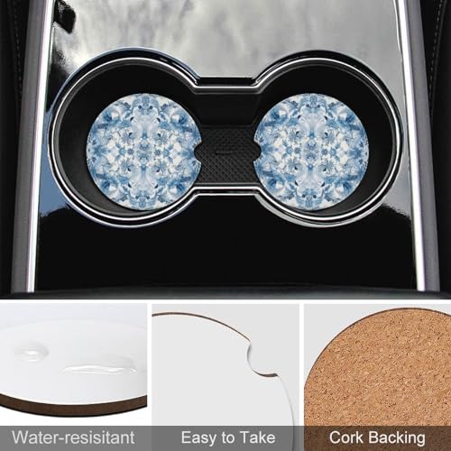Portavasos de madera natural con diseño floral 2 pack miniatura 5