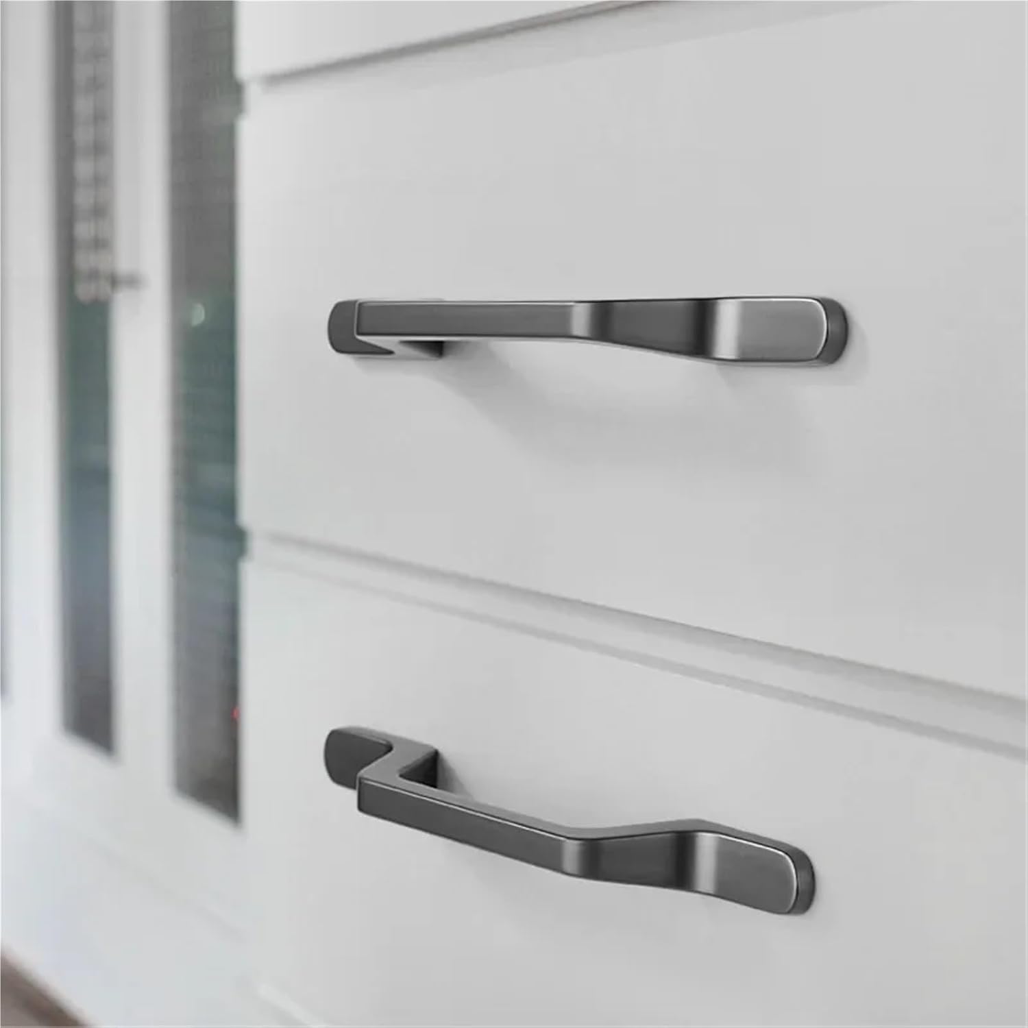 Pearl Gray Gold Cabinet Handle Zinc Alloy Straight Handle Drawer Kitchen Cupboard Pulls Furniture Hardware 1Pcs(Handle-6020-96P)