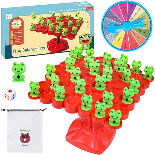 Image of Kidology Frog Balance Counting Toys | Cool Math Game For Kids Preschool Game | Educational Board Game Number Learning Toy, Fun Children'S Gift Kids Toy (Frog Balance Tree)