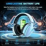 Gtheos 2.4GHz Wireless Gaming Headset for PS5, PS4 Fortnite & Call of Duty/FPS Gamers, PC, Nintendo Switch, Bluetooth 5.3 Gaming Headphones with Noise Canceling Mic, Stereo Sound, 40+Hr Battery -White - Image 2