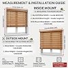 Persianas de madera sintética sin cuerda de 1 pulgada, mini persianas de aluminio para ventanas interiores, venecianas oscurecedoras sin perforación, impermeables para baño, cocina, dormitorio u oficina 6