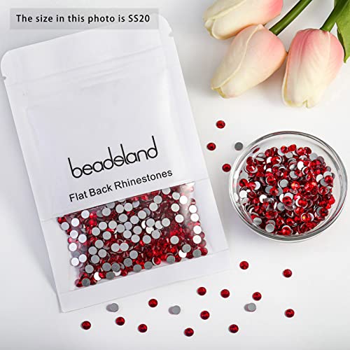 Image of Beadsland Flat Back Crystal Rhinestones,Light Siam, SS50, 144pcs