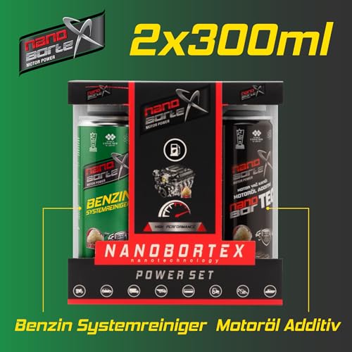 NanoBorTeX Motor Power Set Motorölzusatz Motoröl + Benzinzusatz Additiv BOR Boron Motorschutz 300ml NanoBorX