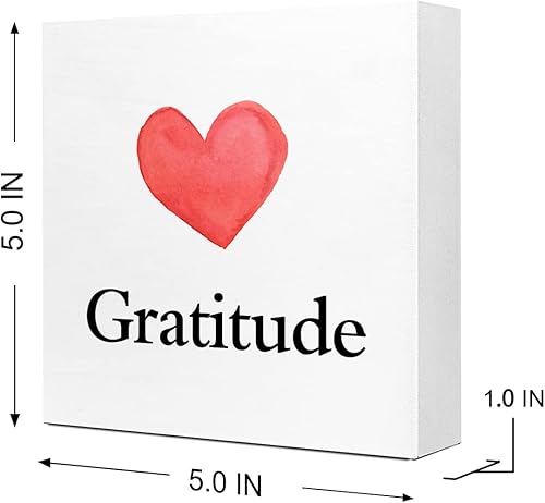 Miniatura 2 de Letrero de madera de gratitud para decoración de escritorio, lindo letrero de madera de gratitud, decoración de escritorio para el hogar,