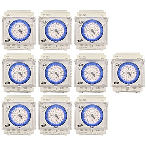 VENEKA 10 interruptores temporizadores mecánicos analógicos de 110 V-220 V, 24 horas programables diariamente, 15 minutos, relé de interruptor de tiempo SUL181D caliente