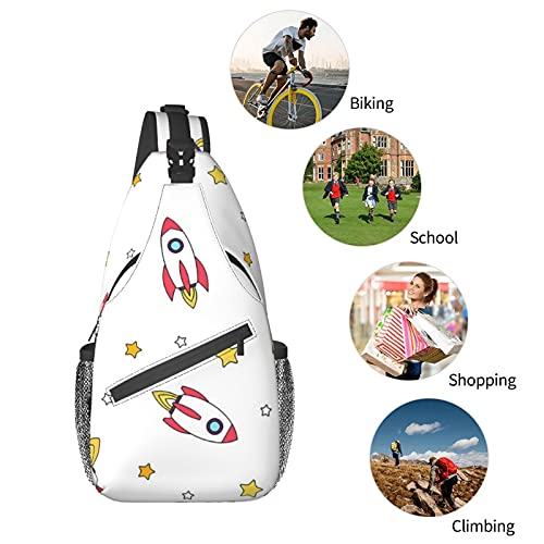 BYTKMFD Raketten Cross Borst Tas Diagonaal, Sling Rugzak, Weekend Outdoor Wandelen Reizen Schoudertas Voor Fietsen Man… - Image 8