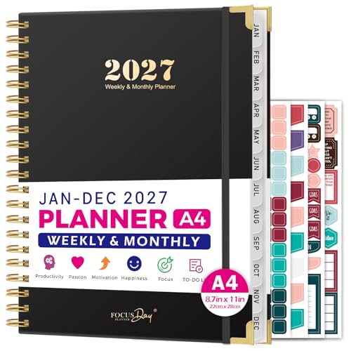 Agenda 2027 tamaño A4 ideal para la organización diaria de profesores