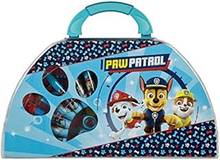 Undercover PPAT4220 Paw Patrol 51 Piece Paint Case with Wax, Fibre-Tip Pens, Watercolours, Crayons and Many Accessories, Blue, Set